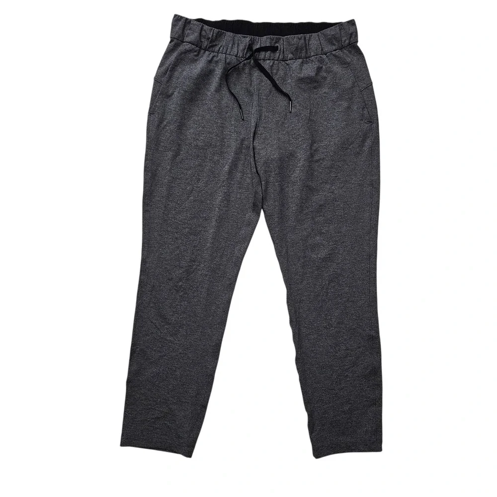 Lululemon On The Fly (Womens Size 10) Gray Jogger Pants Lounge Drawstring W5ASSS
